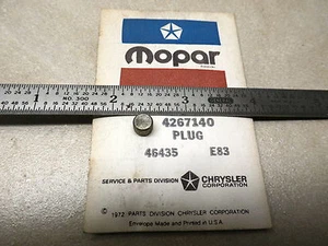4267140 Carburetor Tamper Plug, OEM NOS Mopar Dodge, Free US Ship - Bild 1 von 1