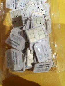 LOT 100 ATT AT&T Nano Loose Sim card wholesale prepaid postpaid cut popped