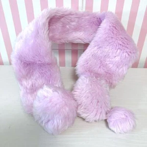 Swimmer Muffler Winter Scarf Purple Fluffy Warm Simple Design Kawaii Rare JP - Picture 1 of 24