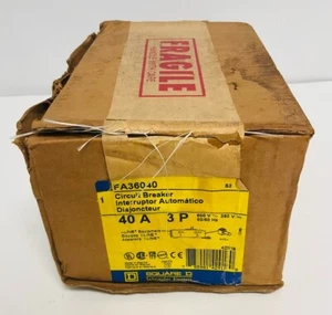 FA36040 Disyuntor Cuadrado D 40A 600V 3P Nuevo Caja Abierta Envío Gratis - Imagen 1 de 8