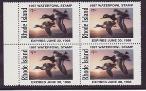 RI9c   Rhode Island  State Duck Stamp  Contingency ERROR BLOCK (4)   #RI9cV0 DSS - Picture 1 of 1