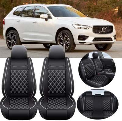 For Volvo XC60 XC40 XC90 Car Seat Covers Full Set PU Leather Front+Rear 5-Seat - Image 1 of 4