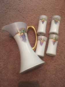 Antiguo tono de porcelana bávara favorito vintage pintado a mano UNO ¡y 4 tazas!! - Imagen 1 de 7