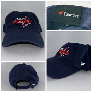 Washington Capitals Fanatics Adjustable Hat Navy Blue One Size Cotton YGI I4-95 - Picture 1 of 10