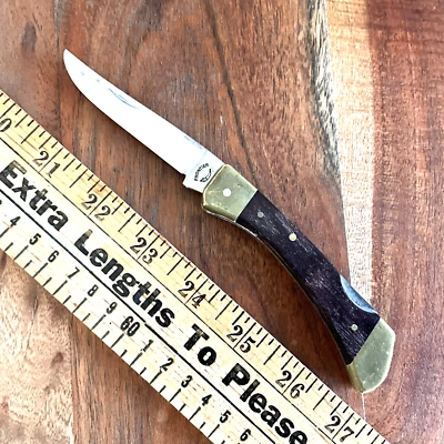 FACA CAÇADOR DOBRÁVEL VINTAGE FRONTIER POWDER HORN EAGLE 4515 MACACO UTILITÁRIO - Imagem 1 de 3