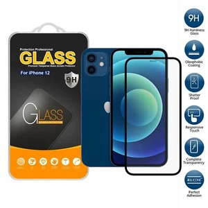 Pour Apple IPHONE 12 6.1 Inch Verre Trempé Couverture Complète Écran Protecteur - Photo 1 sur 12
