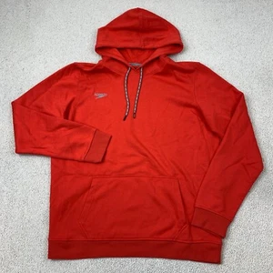 Speedo Pullover Hoodie Sweatshirt Men's XXL Red Kangaroo Pocket - Picture 1 of 7
