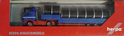 HERPA 151238 Camion autoarticolato 5 assi,trasporto rulli, MB SK88 SZ - scala H0 - Immagine 1 di 4