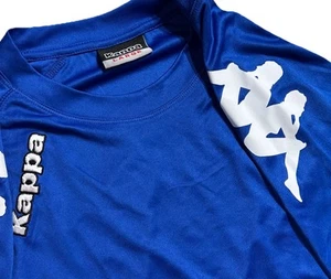 Kappa Mens Large Blue Jersey Logo Short Sleeve Shirt Cycling Sports - Picture 1 of 5