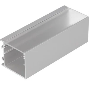 Difusor anodizado plateado extrusión perfil LED pared/techo TCW2 1m superficie - Imagen 1 de 8