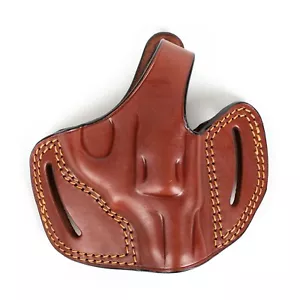 Fundas para pistola de cuero revólver de 2 pulgadas para Ruger LCR 9 mm, 38 Spl, 22LR, 357Mag - Imagen 1 de 16
