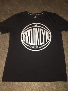 Adidas Kurzarm T-Shirt L-G-14/16 Jungen Climalite Brooklyn Nets Basketball - Bild 1 von 10