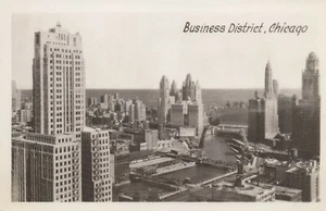 Geschäftsviertel - Chicago, Illinois - unbespielt RPPC - Bild 1 von 3