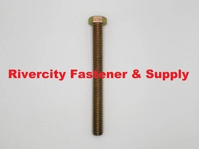 1/2-20x5-1/2 Tap Bolt Grade 8 Hex Head Screw 1/2x20x5-1/2 Full Thread 1/2x20x5.5 - Image 1 of 4