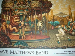 Dave Matthews Band Poster Gorge NC Winters Signed Screen Print Concert Poster - Picture 1 of 3