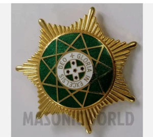 Masonic Regalia Vintage Royal Order Scotland Member Gold Star Badge IMPROVED - Picture 1 of 2