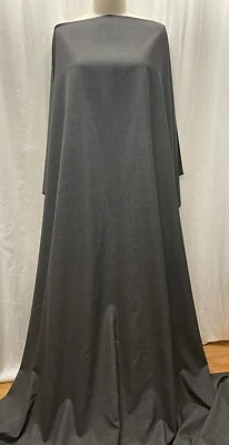 Wool Silk Blend Square Textured Charcoal Gray Fabric 3 Yards 26" Long & 60" Wide - Image 1 of 4