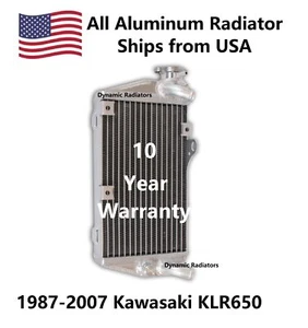 Oversized High Efficient All Aluminum Radiator 1987-2007 Kawasaki KLR650 HPR627 - Picture 1 of 3
