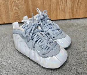 Nike LIL' Posite One KSA (CB) Lt. Smoke Grey/White-Blue Fury CW0981 001 Size 4c - Picture 1 of 6