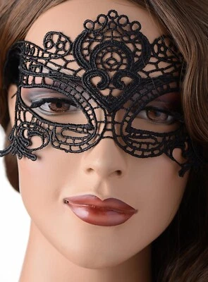 Enchanted Black Lace Mask Sexy Sub Dom Master Slave Fifty Shades Of Grey 50 Sexy - Image 1 of 4