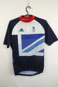 Adidas Multicolor Polyester Short Sleeve Medium Wash Team GB Cycling Jersey L - Picture 1 of 15