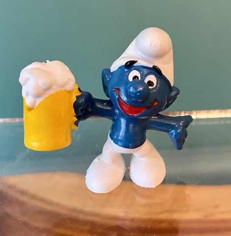 Smurfs - 20078 - Beer Smurf with Stein PVC Figure 1974 vintage Peyo Cover
