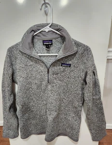 Patagonia Womens Gray Sweater Jacket Half Zip Pullover Size Small - Picture 1 of 11