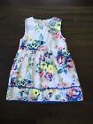 Mini Baby Boden Girls 12-18 Months Dress White Floral Lined
