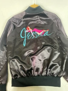 VINTAGE Disney Fashions 1992 Jessica Roger Rabbit Bomber Giacca di Raso Taglia L - Foto 1 di 11