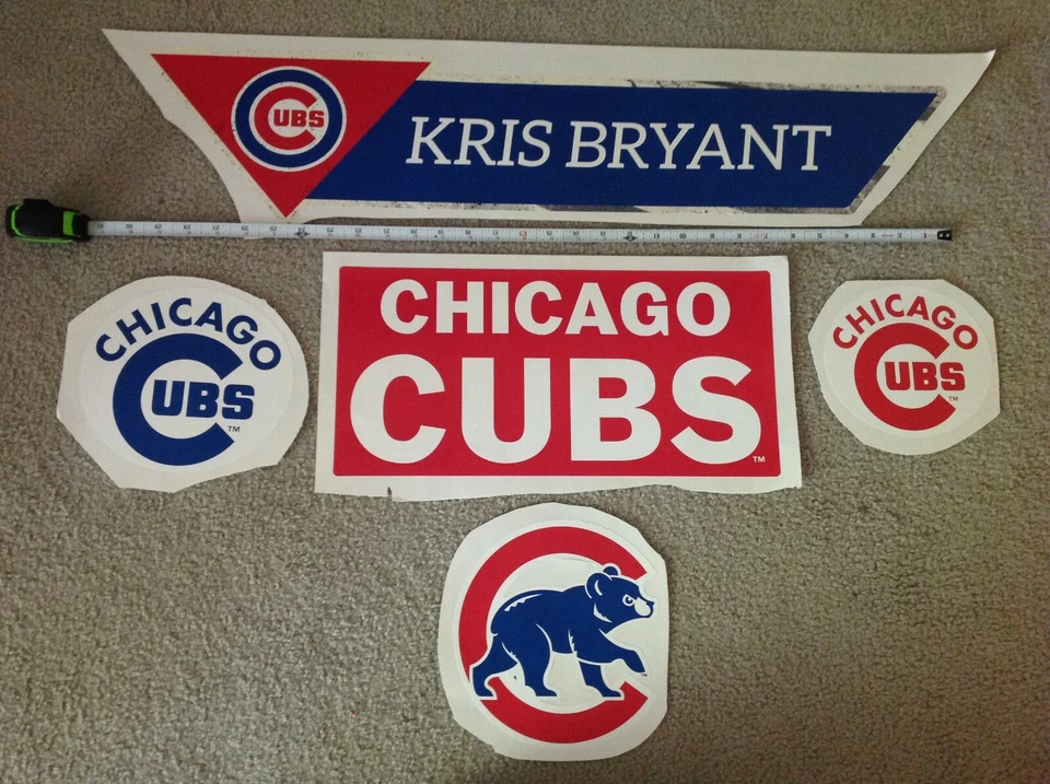 Cubs FATHEAD команды баннер знак MLB логотип Крис Брайант имя лот из 5 товаров (6 «-31») - Изображение 1 из 1