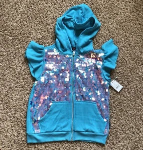 Jojo Siwa Zip Sweatshirt Sequin Hoodie Shirt Girls Jojo’s Closet Large L 10/12 - Picture 1 of 3