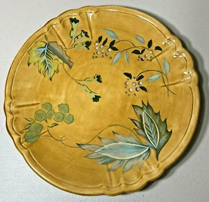 Tracy Porter Lorbeerblatt 11" Essteller handbemalt Steinzeug gewellter Rand - Bild 1 von 3