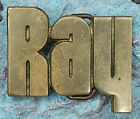 Retro Funky 1978 Baron Buckles Solid Brass Ray Personalized Name Belt Buckle