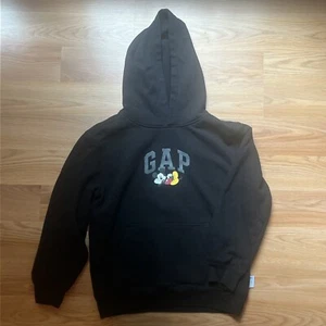 Gap x Disney Mickey Mouse Spell Out Hoodie Sweatshirt Kids Size Large 10 black - Picture 1 of 4
