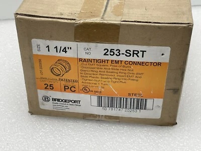 CONECTORES NEMA EMT HERMÉTICOS BRIDGEPORT 253-SRT TALLA 1-1/4" CANTIDAD 25 Foto 1 de 3