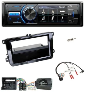 JVC Bluetooth Lenkrad USB DAB Autoradio für VW T6 2015-2019 piano schwarz - Bild 1 von 11
