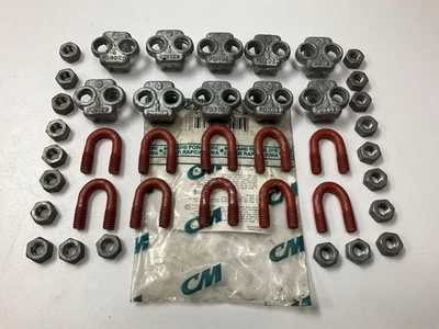 (10) Abrazadera de clip de cable de acero CM M246 1/4" Foto 1 de 3