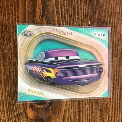 2025 Topps Chrome Disney Aqua /199 #52 Ramone Cars - Image 1 of 2