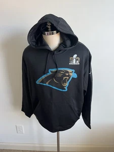 Nike Carolina Panthers Pullover Felpa con Cappuccio NFL Football Superbowl XL Uomo - Foto 1 di 5
