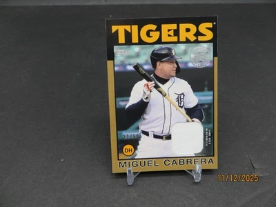 2021 Topps Miguel Cabrera 35th Anniversary 1986 Gold Jersey Relic /50 Tigers - Image 1 of 4