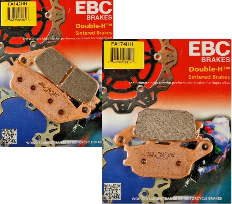 3 件套 EBC HH 前后刹车片 2015-23 川崎 VERSYS 650 FA142HH + 174HH — 第 1/1 张图片