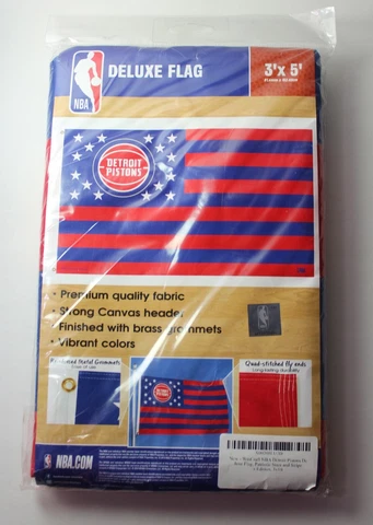 Detroit Pistons NBA Deluxe 3’ x 5’ Basketball DELUXE Flag NEW Cover