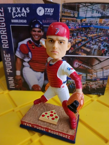 Texas Live  Pudge Pizza Bobblehead Texas Rangers Cover