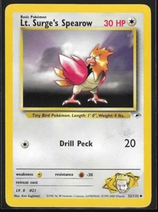 Pokemon WOTC Lt. Surge's Spearow 52/132 Gym Heroes Set UNLIMITED Uncommon NM - Bild 1 von 2