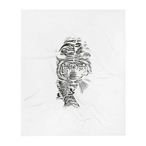 White Tiger Throw Blanket - Picture 1 of 1