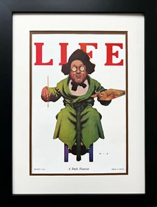Maxfield Parrish "A Dark Futurist" NEW CUSTOM FRAMED Art Print Life Magazine - Picture 1 of 3