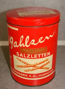H. Bahlsens Salted Pretzels Old Tin Box - Western Germany - Picture 1 of 9