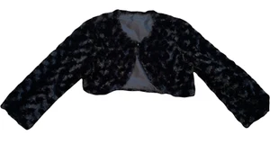 Sweet Kids girls faux fur bolo jacket long sleeve shrug 6 NWOT - Picture 1 of 4