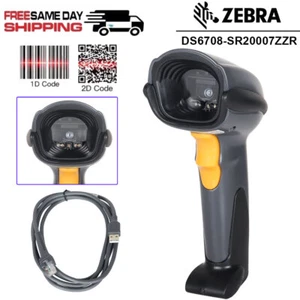 Zebra Symbol DS6708-SR20007ZZR 1D 2D Imager Corded Barcode Scanner w/ USB Cable - Picture 1 of 9