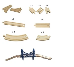 New Wooden Train Tracks Bundle for Brio Thomas Bigjigs railway train tracks - Picture 1 of 9